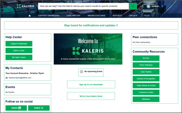 What's Available in the Kaleris Community Portal?